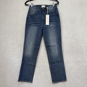 Driftwood Jeans Womens 25 Blue Faded Stella Stretch Denim Straight Leg 27 Inseam